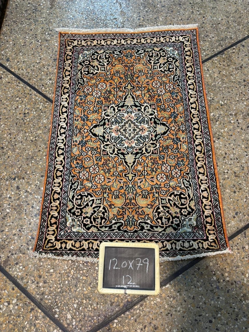 COLLECTORS' ITEM Vintage Stunning Natural Silk Hereke Turkish Carpet gallery