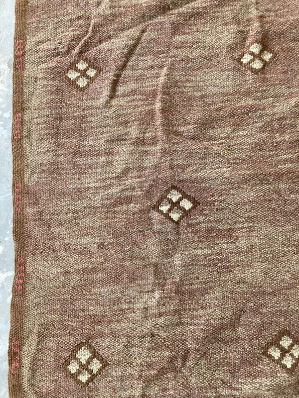 Vintage Handmade Andean Pictorial Traditional Wool Kilim Runner Rug 134x100 cm gallery