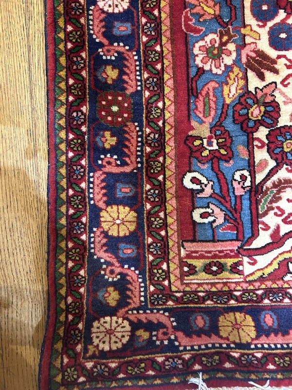 GORGEOUS TREE OF LIFE BIJAR HANDMADE RUG 3’5x4’9 EXCEPTIONAL QUALITY AND COLORS gallery