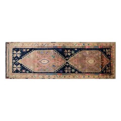 60+ Year Old One-of-a-Kind Kurdish Herki Runner Runner 93×285 cm / 3×9.4 ft