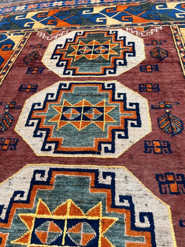 7.5 X 5 COLLECTORS' ITEM Antique Super Fine Quality Natural Vegetable Dye Kazak gallery