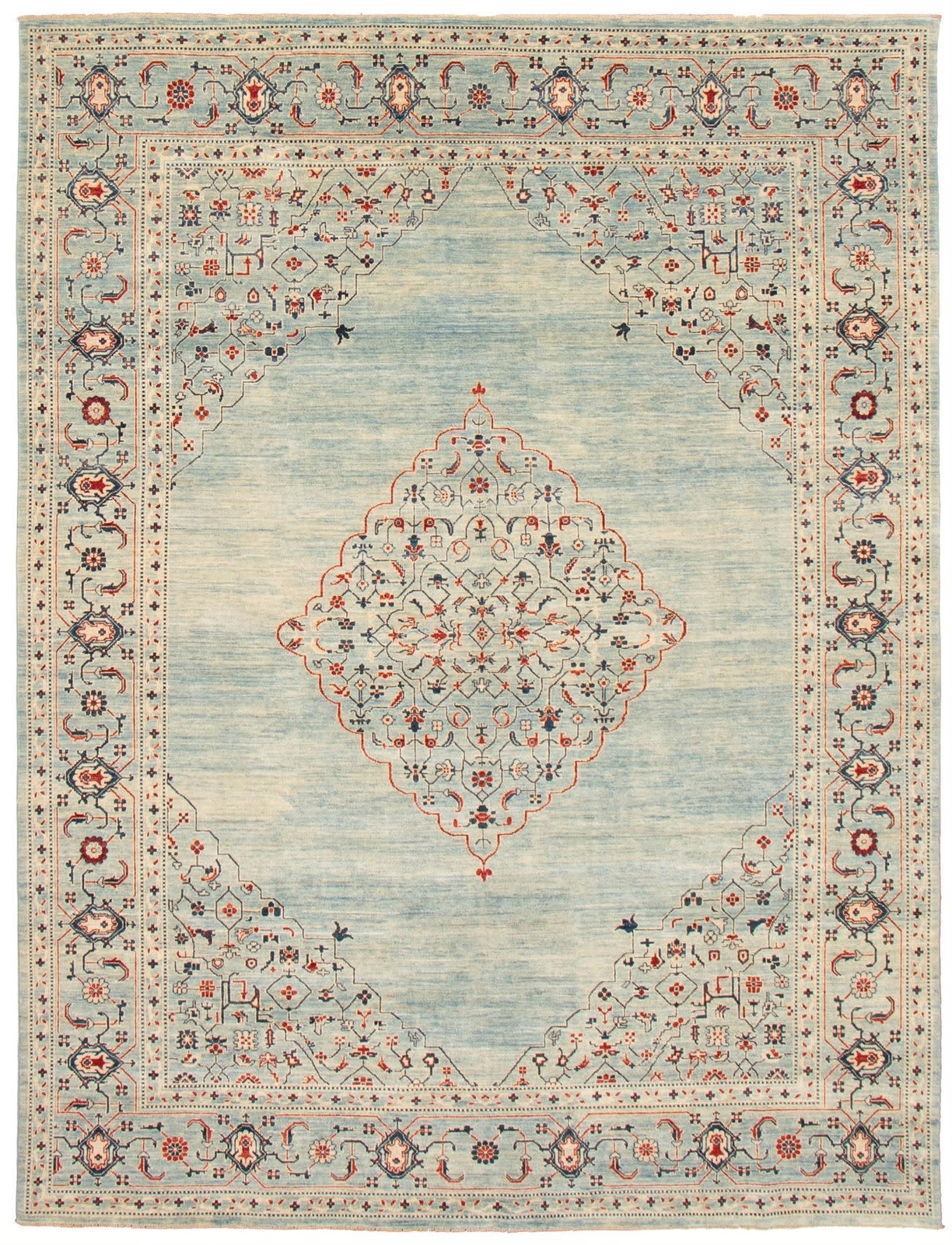 Hand-knotted Rug (Carpet) 8'11X12', Ariana mint condition gallery