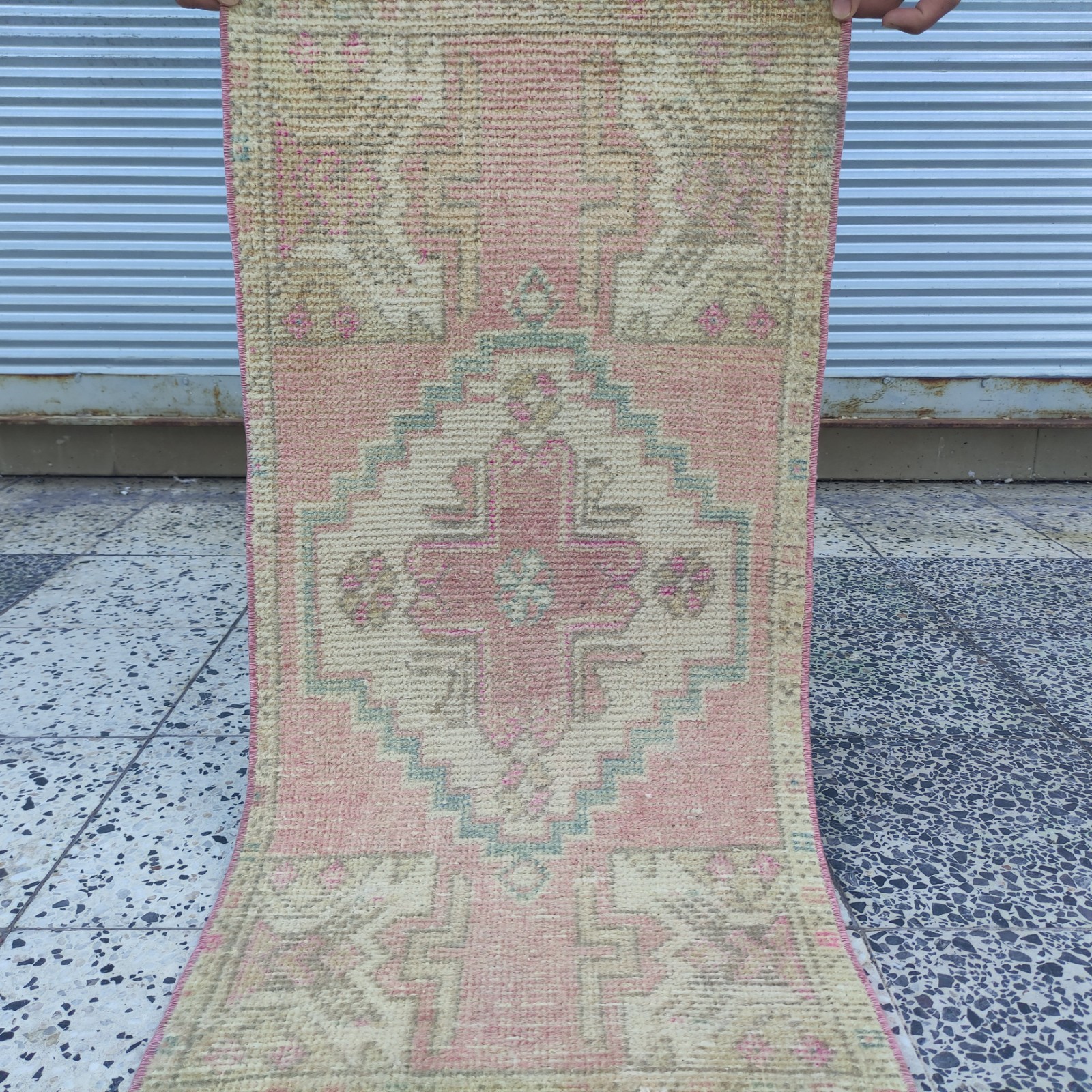 Pastel 2x3 Turkish Vintage Small Rug Handmade 46 x 93 cm Bath Mat 1.51 x 3.05 ft gallery