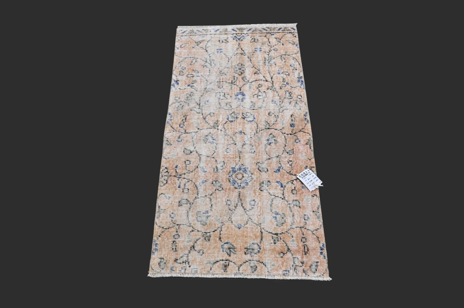 PEACH Turkish Oushak Rug 2x4 Vintage Handmade Anatolian Small Doormat Kilim gallery