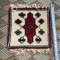 VTG. Small Anotalian Turkish Wool rug Geometric Design Good Vintage Condition
