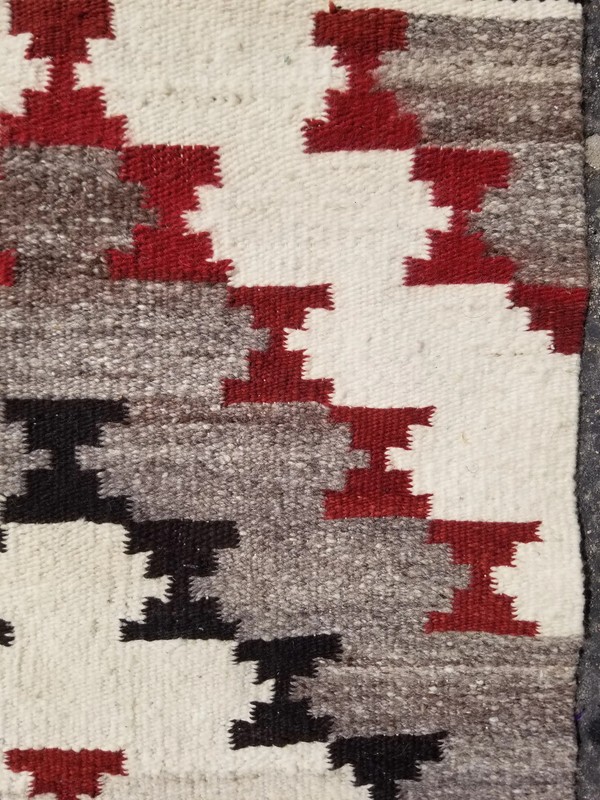 Vintage Handwoven Native American Navajo Wool Multicolor Kilim 2.9x1.4 ft gallery