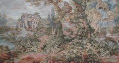 3’2″ x 5′ Hanging Tapestry French Style Land Scape Waterfall Trees Pictorial
