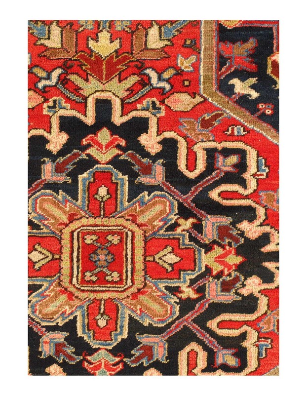 Antique Hand Knotted Heriz 10'9'' X 22'1'' gallery