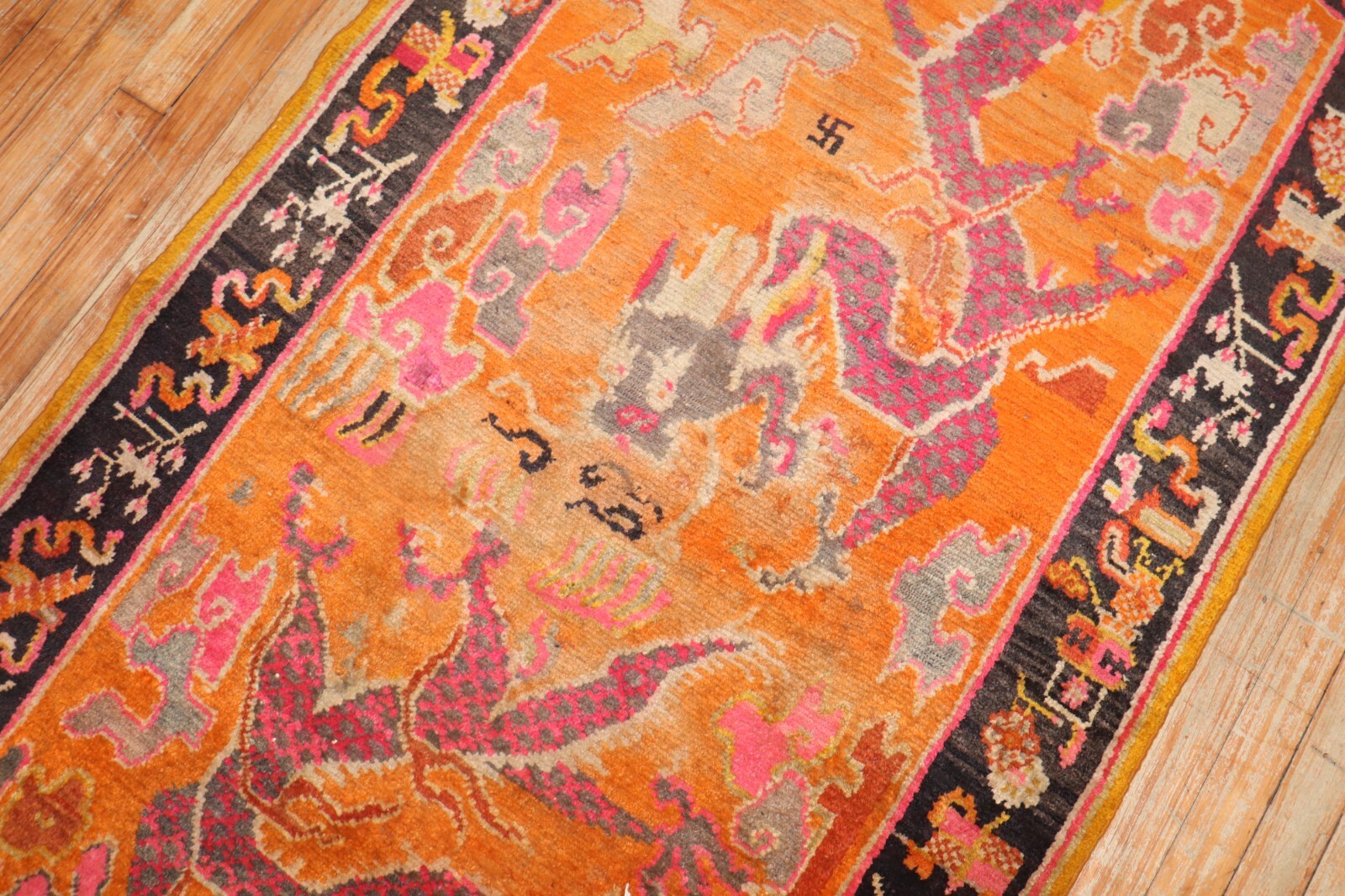 Vintage Tibetan Dragon Rug Size 3'4''x5'7'' gallery