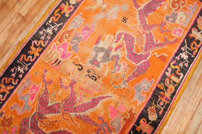 Vintage Tibetan Dragon Rug Size 3'4''x5'7'' gallery