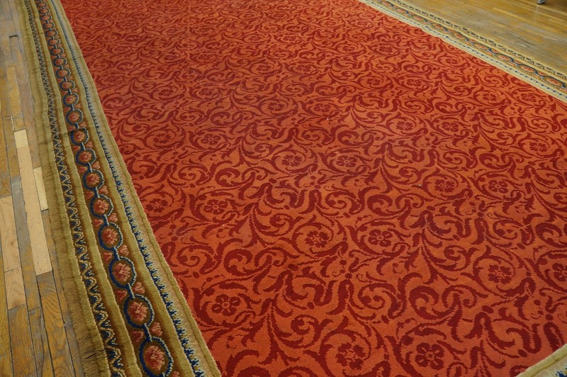 10x17 Antique Large Red Axminster English Allover Knotted Rug gallery