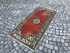 Turkish Vintage Rug Handmade Wool Rug Bohemian Runner Rug Home Rug