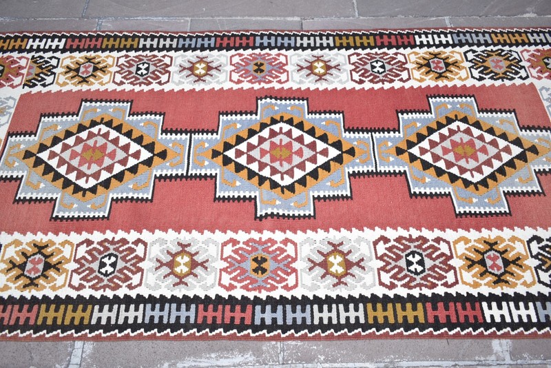 Turkish Kayseri Rug 43'' x 88'' Anatolian Yahyali Rug Organic Wool Area Rug gallery