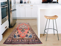 Rug. Vintage Tribal Handmade Wool Area Rug 4’7 x 9’5 Oriental Vase Carpet 5 x 9