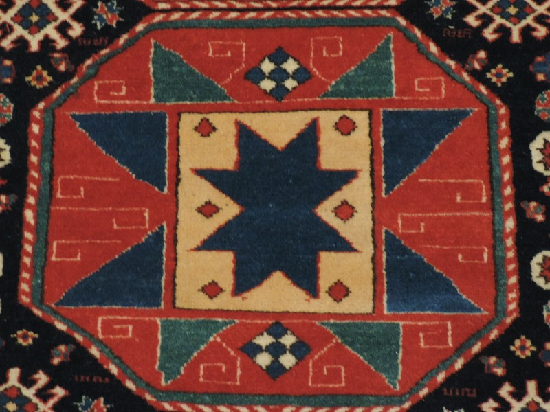 3x5ft. Handmade Azerbaijan Caucasian Shirvan Signed Wool Rug gallery