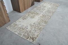 Oushak Runner Rugs Turkish Hand-Knotted Hallway Carpet Vintage Rug 2×7 ft 717