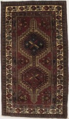 Handmade Oriental Rug Vintage Geometric Design Plush Carpet Home Decor 3’5X6 ft