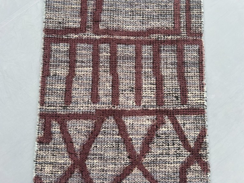 2x12 Vintage Moroccan Hand Knotted Wool Runner Rug Geometric Pattern Hallway Rug gallery