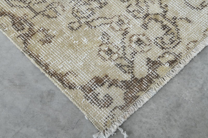 Oushak Runner Rugs Turkish Hand-Knotted Hallway Carpet Vintage Rug 2x7 ft 717 gallery