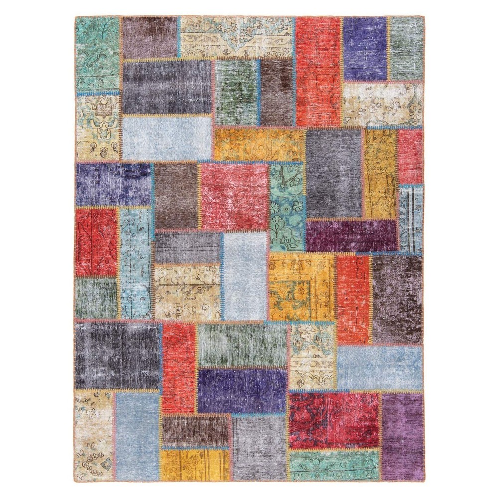 Patchwork 205x152 cm Hand Knotted Oriental Rug Vintage Carpet