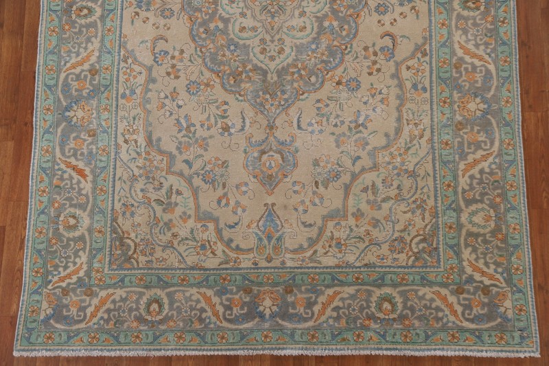 Handmade Floral Beige/ Gray Wool Area Rug 7x10 Traditional Living Room Carpet gallery