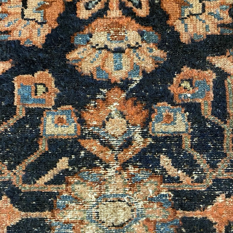 Vintage Rug 2' 9 x 3' 10 Blue Hand Knotted Oriental Rug gallery