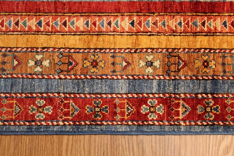 TOP QUALITY HANDMADE 2'7" X 10' HALL RUNNER JEWEL COLORS VEGETABLE DYES WOOL RUG gallery
