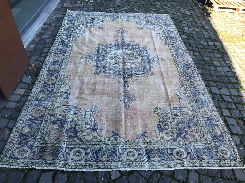 Turkish Vintage Rug, Handmade Wool Rug, Bohemian Large Rug, 6,7 x 10, ft gallery