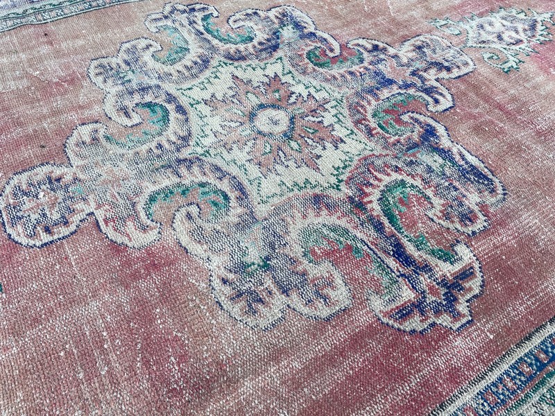 Bohemian Large Rug, Turkish Vintage Rug, Handmade Wool Rug, 6,4 x 9,9 ft gallery