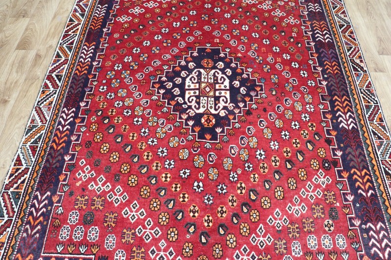 VINTAGE HANDMADE QASHQAI RUG TRIBAL RUG NOMAD RUG 260 x 157 CM gallery