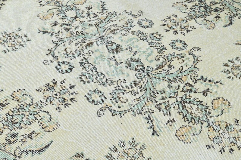 Oushak Turkish Vintage Rug 6x7 Kilim Rug Anatolian Handmade Boho Decor BEIGE gallery