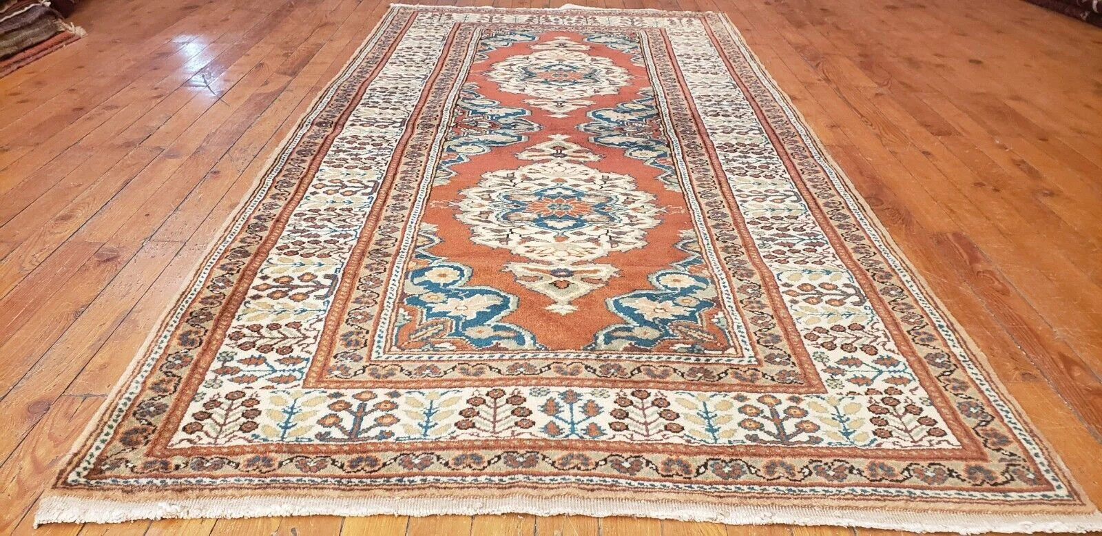 Exquisite Antique Cr1930-1939's Natural Dye Wool Pile Kayseri Rug 3' × 5'10'' gallery