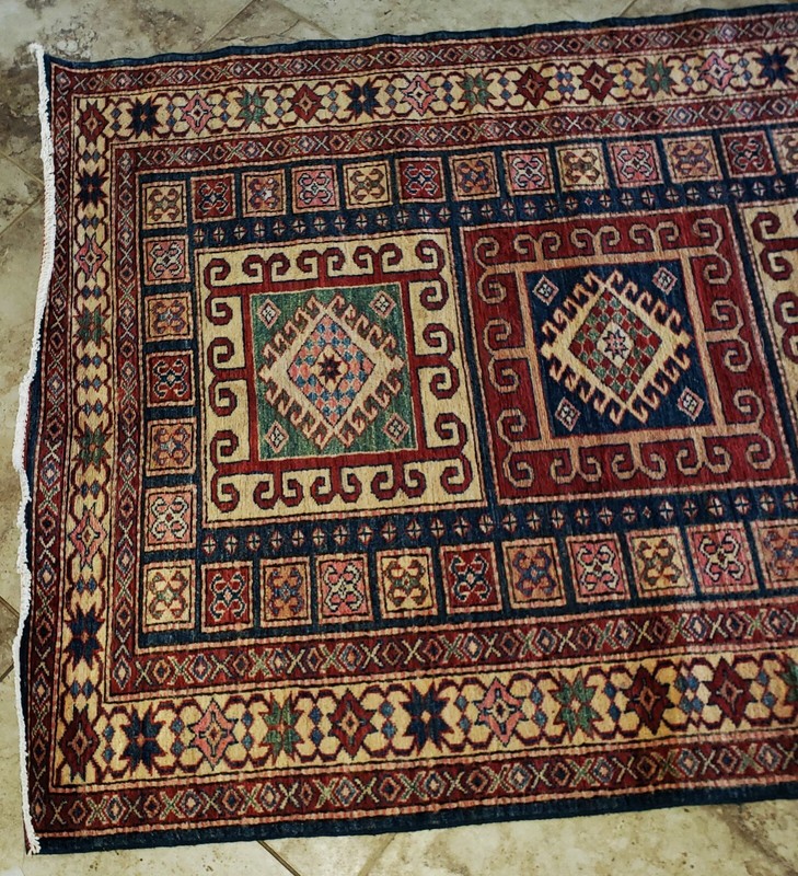 Antique Traditional Zanjan Tribal Caucasian Hand-Knotted Carpet Wool 5'8" x 4' gallery