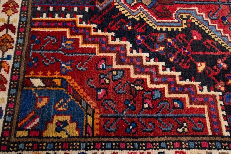 Semi-Antique Red Oriental Wool Rug Distressed Small Entryway Carpet 2'9x4'5 Ft gallery