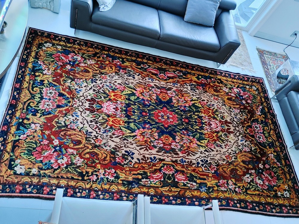 EXCEPTIONAL LARGE ORIGINAL MIDDLE EASTERN RUG GOLFARANG DESIGN 138 X 82"