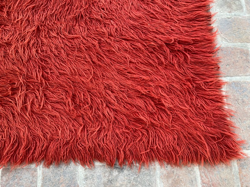 5x7 ft Solid Red Berber Bedroom Area Rug Plush Handmade Moroccan Wool Rug gallery