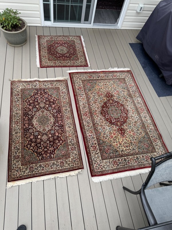 EXCEPTIONAL SUPER FINE TABRIZI MATCHING RUG SET (3’x3’, 3’x5.5’ and 4’x6.5’) gallery