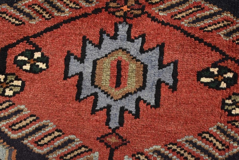 Vintage Tribal Oriental 4’5” x 6’8” Blue Wool Traditional Hand-Knotted Area Rug gallery