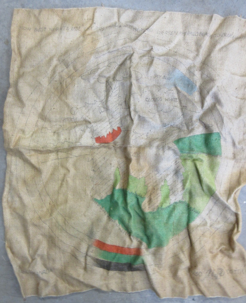 Antique Lily Scottie Dog Rug Hooking Burlap Pattern 30" X 30"