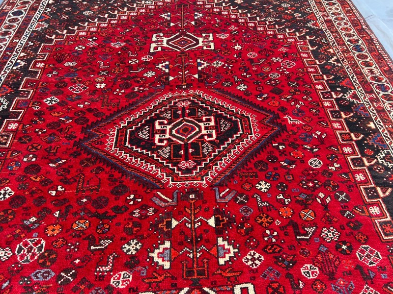 7'1"x10'0" Ft Afghan Baluchi Hand Knotted Wool Vintage Geometric Area Rug gallery