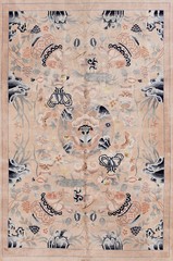 5X8 Antique Chinese Art Deco Wool Area Rug 1930