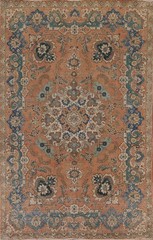Vintage Traditional Area Rug 8×11 Ft Hand-Knotted Oriental Floral Wool Carpet