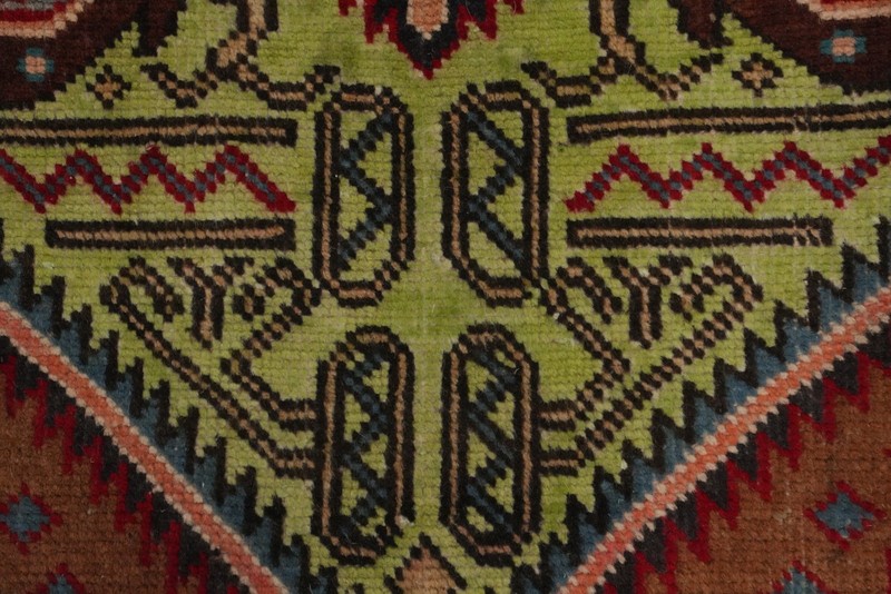 Light Green Geometric Traditional Accent Rug 3x5 ft Hand-knotted Wool gallery