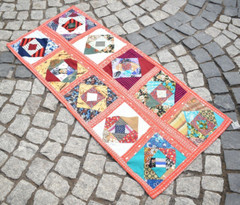 Vintage Turkish Textile Patchwork 23” x 53” Anatolian Home Decor Textile Cover