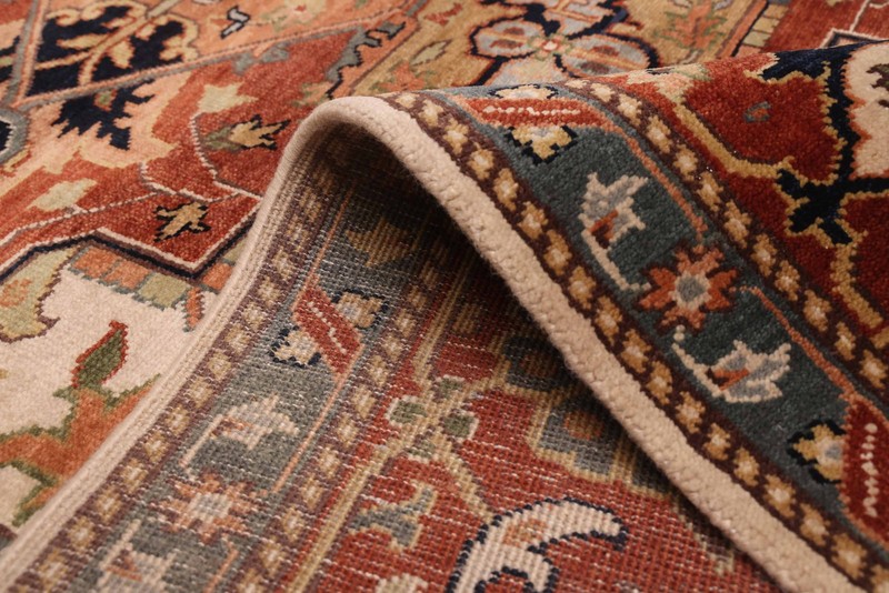 Vintage Hand-Knotted Area Rug 8'9" x 11'6" Traditional Oriental Wool Carpet gallery