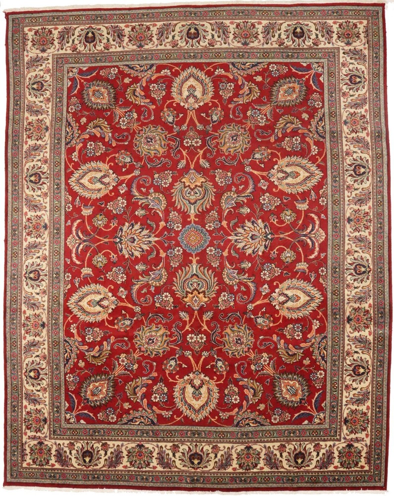 11'6X14'8 Handmade Semi-Antique Oriental Rug Palatial Size Classic Carpet