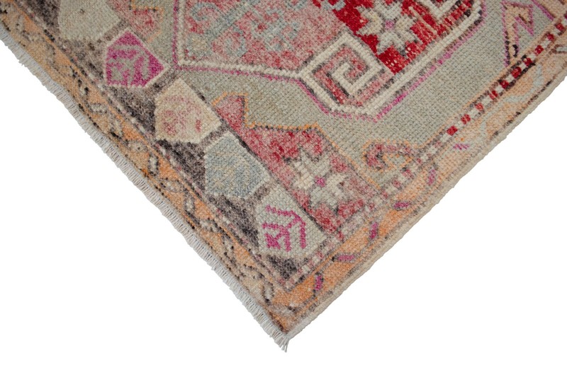 Vintage Turkish Rug Handmade Small Rug, Wool Doormat, Kitchen Rug, 2x4 ft approx gallery