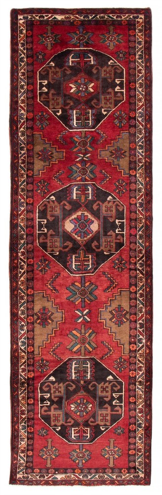 3'11" x 13'3" Vintage Hand-knotted Runner Rug Traditional Oriental Wool Carpet