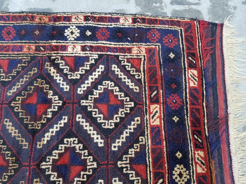 Classic Rug 6'6"x3'6" ft Nomadic Afghan Baloch Rug Vintage Wool Area rug ethnic gallery