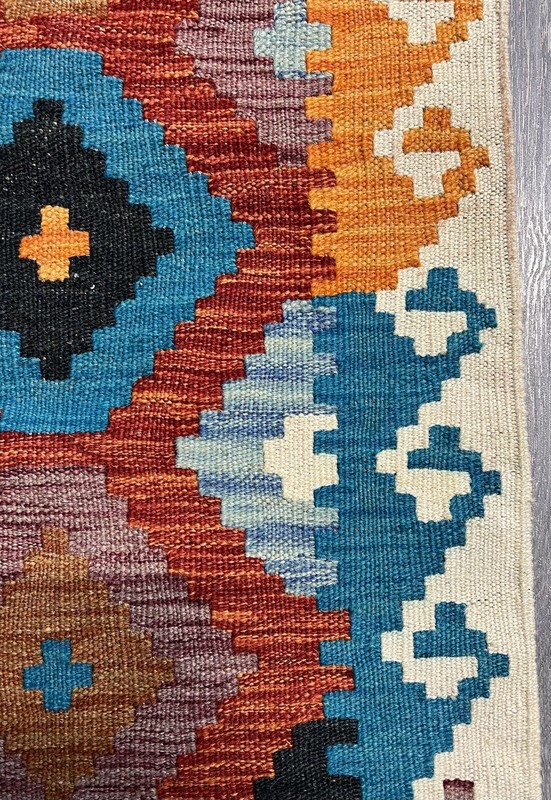Vintage Kilim Traditional Hand Made Oriental Wool Kilim 5ftx3.2ft 147cmx104cm gallery